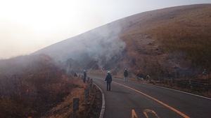 秋吉台　山焼き