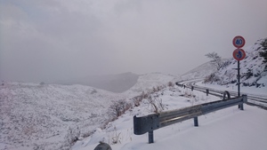 秋吉台雪景色